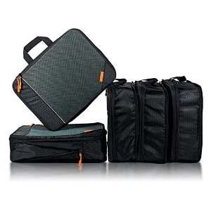 Polyester 5 Set luggage organizer travel compression packing cubes