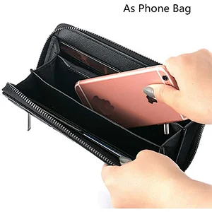 Women's Soft PU wallet casual zipper purse