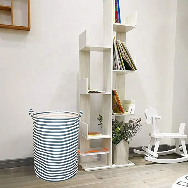 Large Laundry Hamper Bag Waterproof Round Collapsible Storage Basket