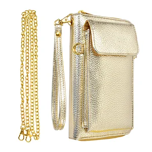 Fashion gold Chain women hand bags shoulder mobile phone bag