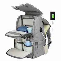 3 in 1 Travel Bassinet Baby Bed Diaper Bag Backpack Changing Station With USB Charging Port Foldable