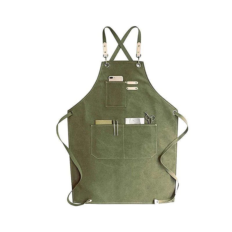 Heavy Duty Tool Apron personalized customized cooking Waxed Canvas Work tool  Apron