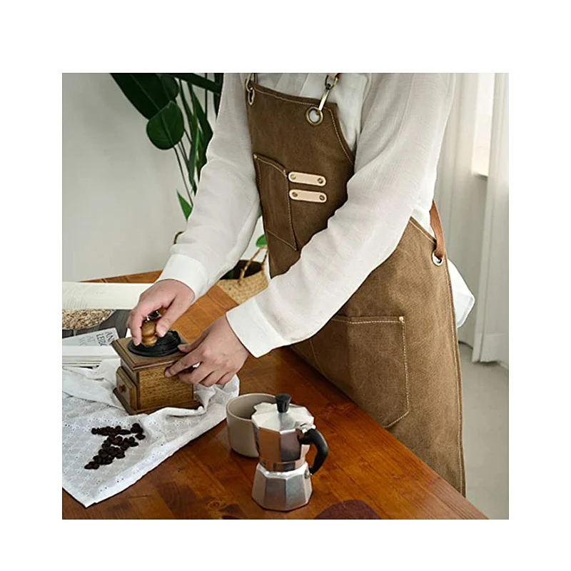 Heavy Duty Tool Apron personalized customized cooking Waxed Canvas Work tool Apron