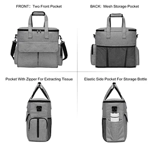Dog Cat Travel Bag Set Multi-Function Pockets Pet Food Packing Carrier Travel Bag