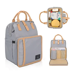 Diaper Bag Backpack Large Capacity Multi-Function Baby Bed Mummy Bag