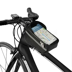 Waterproof Bike Bicycle Front Frame with Touch Screen Phone Holder waterproof bicycle bags & boxes
