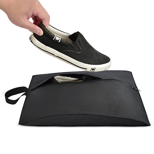 Custom Polyester Waterproof Shoe Storage Bag Water Resistant Organizer Sport Zipper Shoe Bag