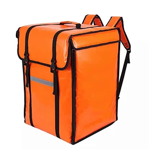 Thermal Food Backpack Delivery Bag Leak-Proof Heat Insulated Backpack Reusable Cooler Bag for Bicycle Transport