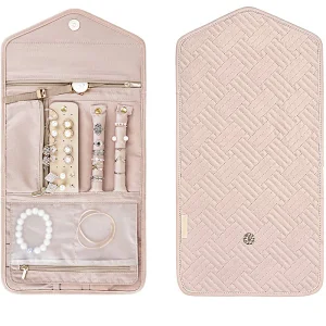 custom Travel Jewelry Organizer Roll Foldable jewelry pouch bag Case for Journey-Rings, Necklaces, Bracelets, Earrings