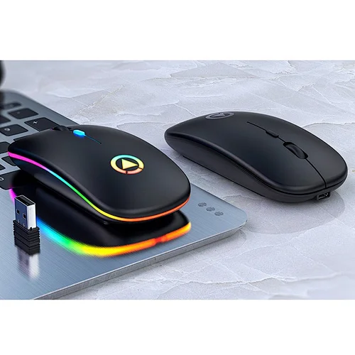 HOT LED Mouse 2.4G Wireless Rechargable Mute 3D Gaing Mouse with Backlit Mouse