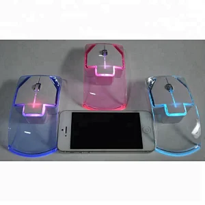 Gift 2.4G Wireless Transparent Mouse LED Glow Promotion WM6807