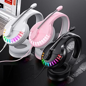 LED 3.5mm/USB Wired Headphones Gaming Headset with Mic Auriculares Lighted Headphone