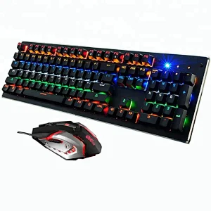 Metal Mechanical USB Wired Gaming Keyboard and Mouse Combo Backlight Teclado Marco MKM6801 RGB