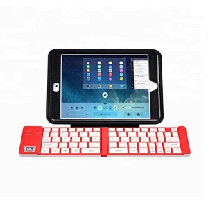 Aluminum Foldable Wireless Blue tooth Keyboard Teclado with Stand FBK6803