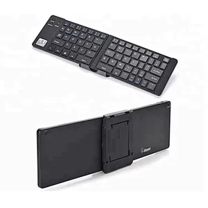 Aluminum Foldable Wireless Blue tooth Keyboard Teclado with Stand FBK6803