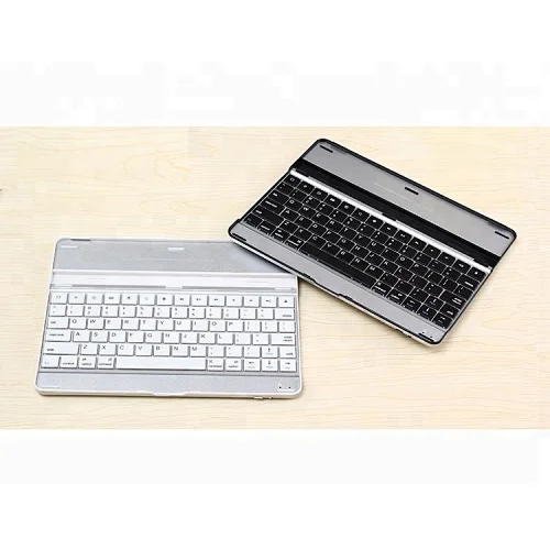 Aluminum Wireless Blue tooth Keyboard case cover stand for iPad 2 3 4 iPhone