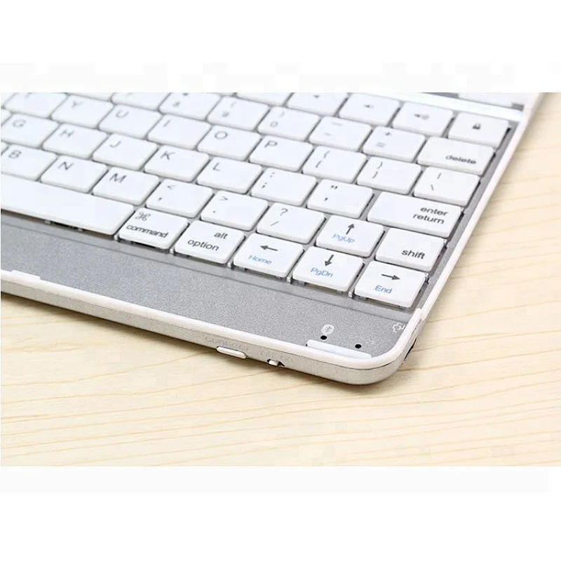 Aluminum Wireless Blue tooth Keyboard case cover stand for iPad 2 3 4 iPhone
