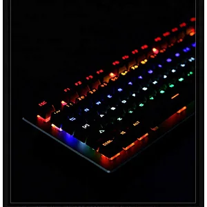 Mechanical Wired USB Gaming Backlight Metal Panel blue switch Keyboard