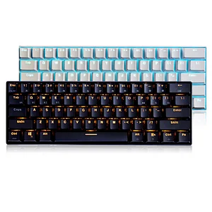 61keys 3Channels Wireless Blue tooth & Wired Metal Gaming Mechanical Keyboard