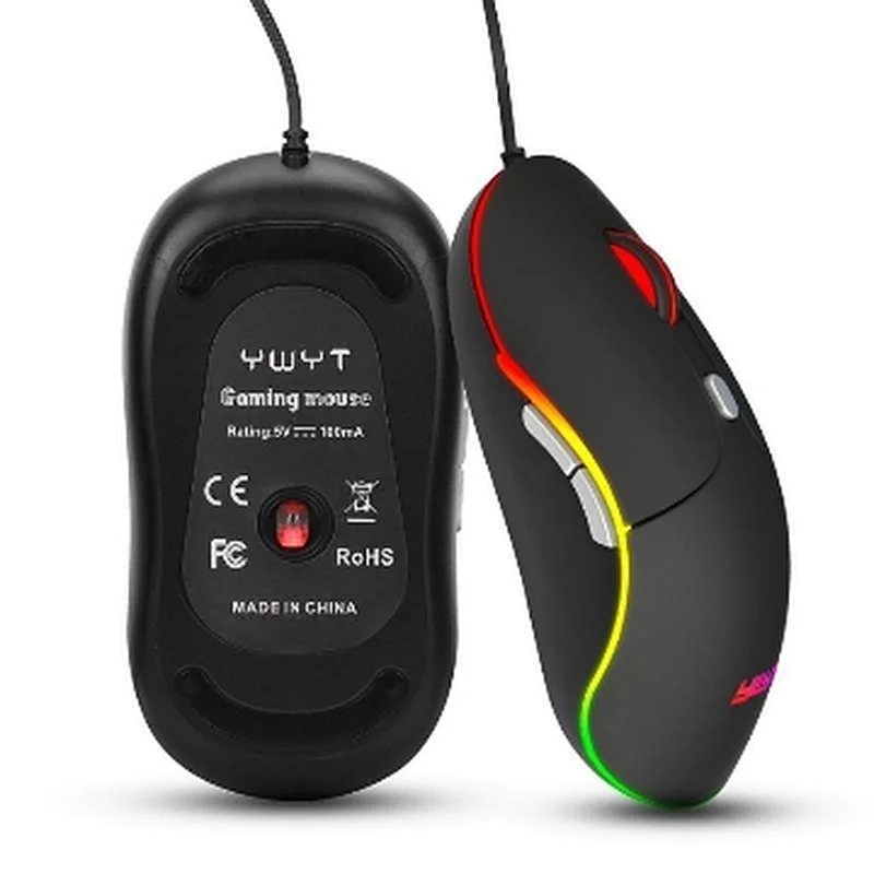 Wired USB 7D 2400DPI Light Gaming Optical Gamer Mouse