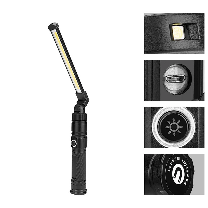 5 Modes handheld folding led work light with magnetic base