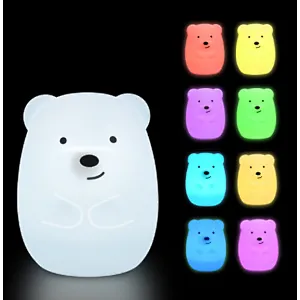 Silicone bear night light