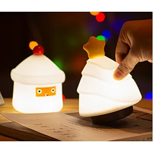 Christmas tree silicone warm light kid bedroom night light