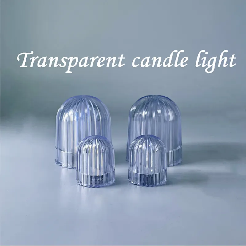 New design battery operated transparent candle light