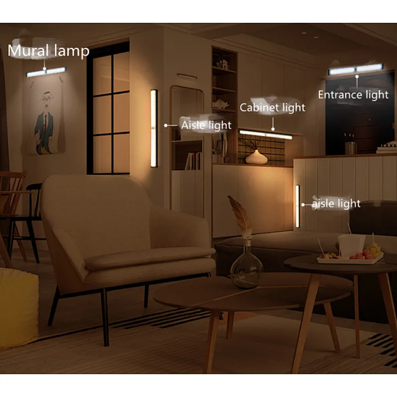 Stick-on motion sensor wireless USB 21cm LED night light