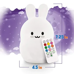 9 color bunny night light