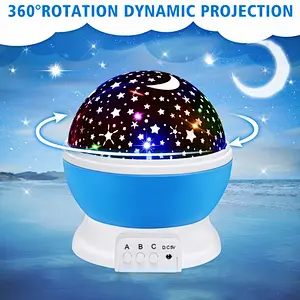 4 LED 8 colors star projector night light