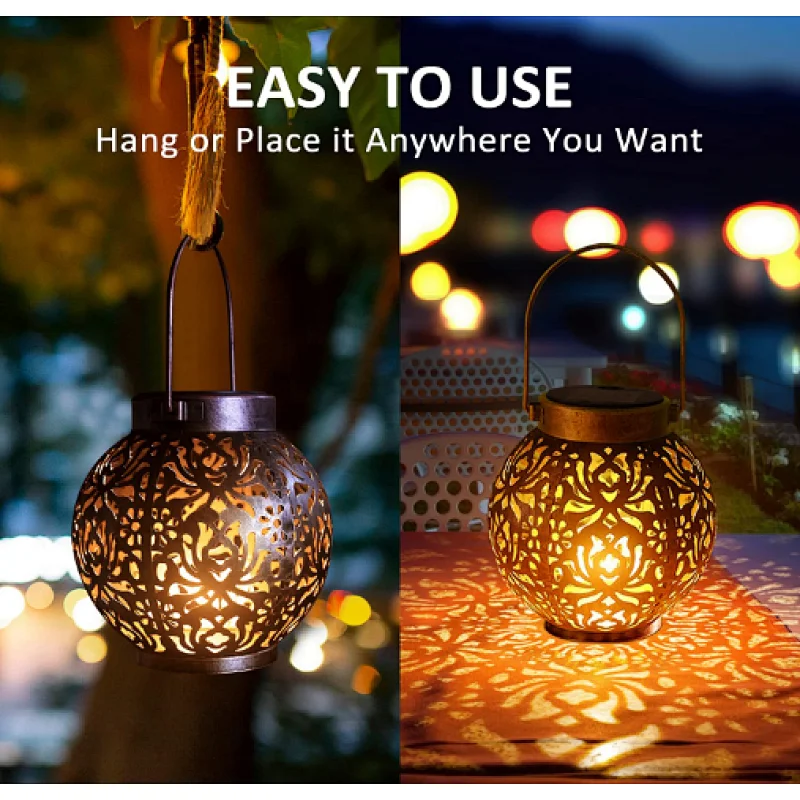 Garden outdoor lantern waterproof IP6 decorative hanging solar light