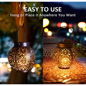Garden outdoor lantern waterproof IP6 decorative hanging solar light