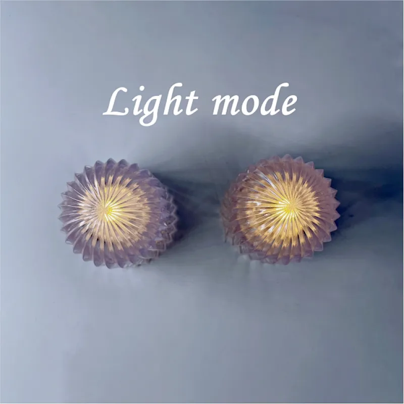 New design battery operated transparent candle light