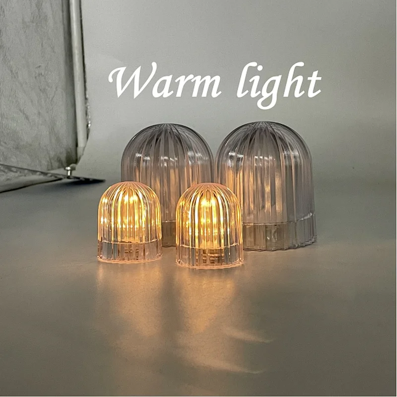 New design battery operated transparent candle light