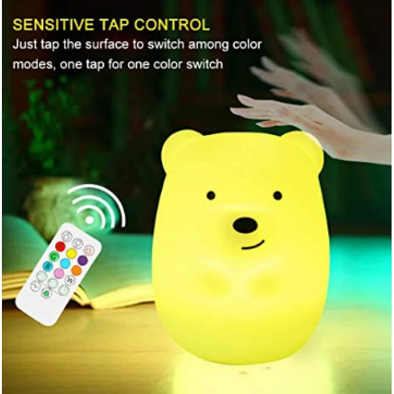 Silicone bear night light
