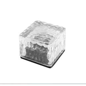 Colorful RGB glass LED square brick waterproof IP68 solar light