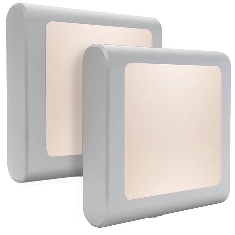 Wall plate motion sensor light switch plug in LED smart night light