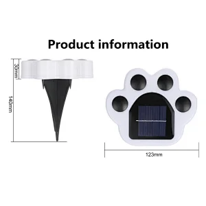 Decorative outdoor waterproof IP65 4 LED plug ground solar lights