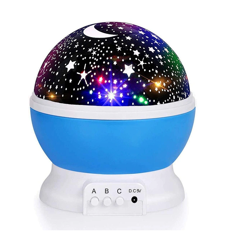 4 LED 8 colors star projector night light