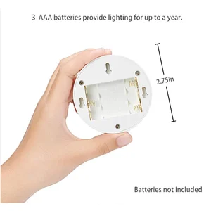 Battery operated round motion sensor night light