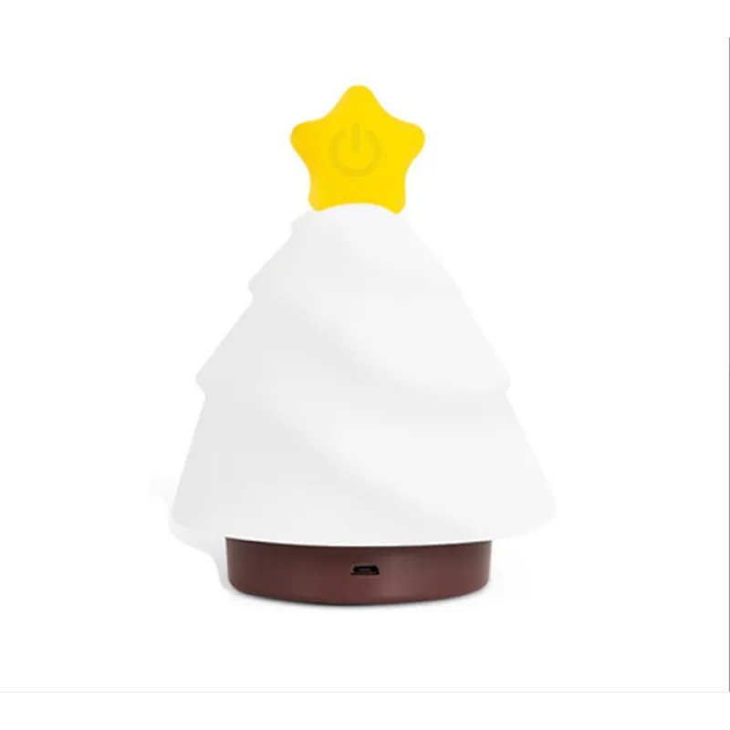 Christmas tree silicone warm light kid bedroom night light