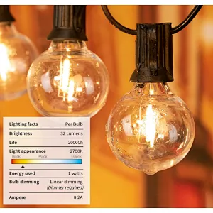 Garden string solar light waterproof 25 LED 9.5M