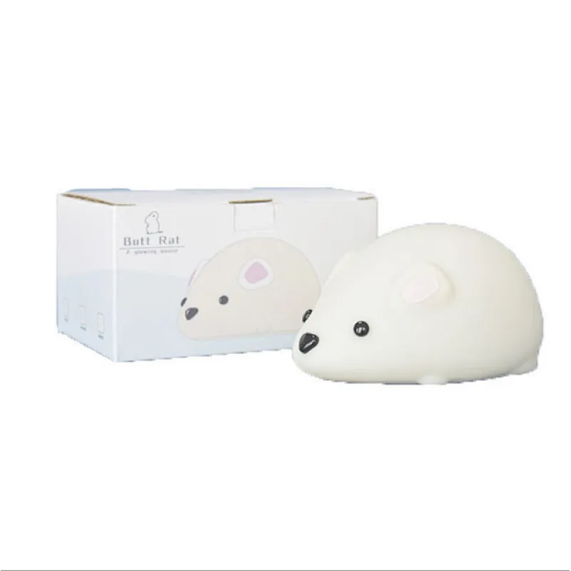 Touch silicone soft light sleeping mouse night light