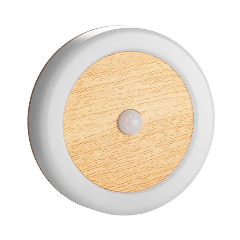 Motion sensor room USB rechargeable wood grain wardrobe night light