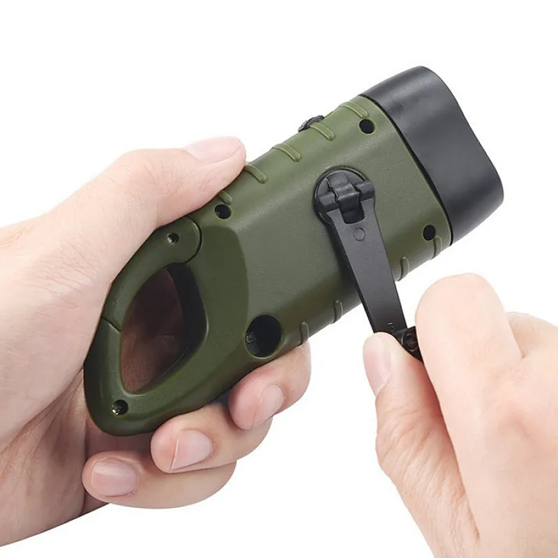 solar hand crank flashlight