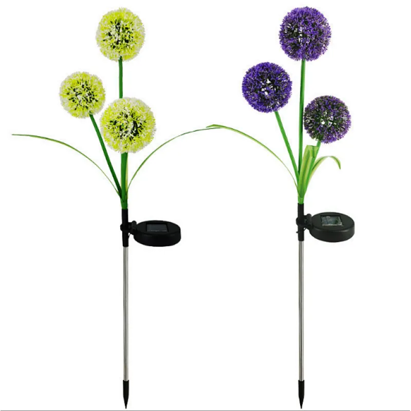 Durable decorative LED garden yard dandelion waterproof IP55 solar flower lights