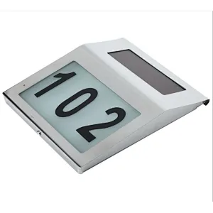 Indicator wall lights waterproof stainless steel house number 2 LED house solar light