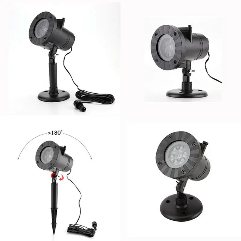 Christmas decorative night light outdoor 12 cards laser snowflake lawn projector LED lights