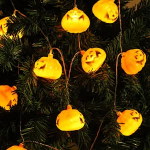 Halloween pumpkin 20 LED 3D outdoor strip string 5 meters lights garden decorative solar light
